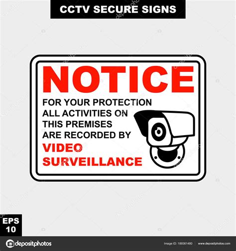 Free Security, Cctv And No Trespassing Signs - Printable Video ...