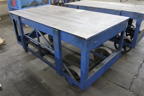 32" x 60" Heavy Duty Rolling Steel Table (Location: Cambridge, MN Plant) - Price Estimate: US$ - US$