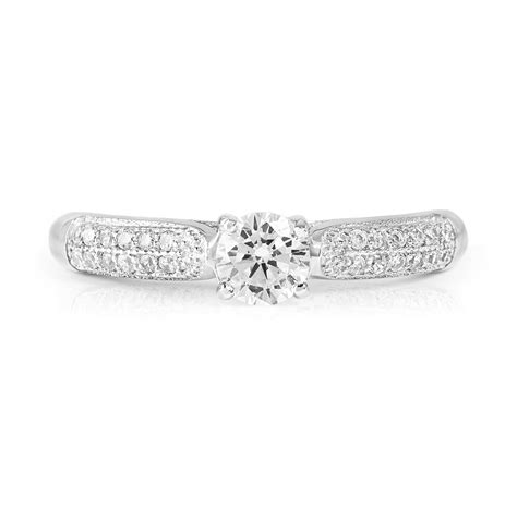 Pave Solitaire Ring (3076908) | Sterling Silver