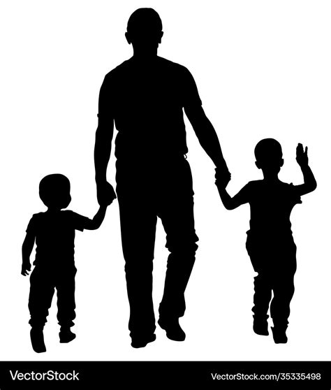 Father Sons Silhouette Clip Art Black White | My XXX Hot Girl