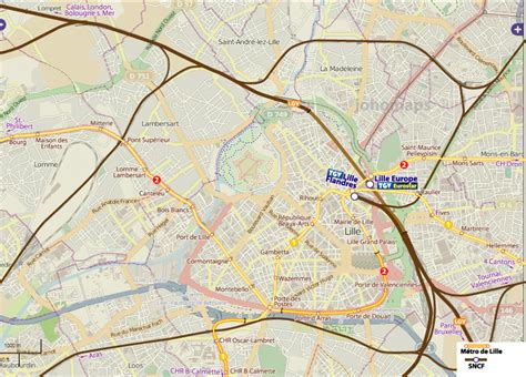 City Rail Map of Lille, France - JohoMaps