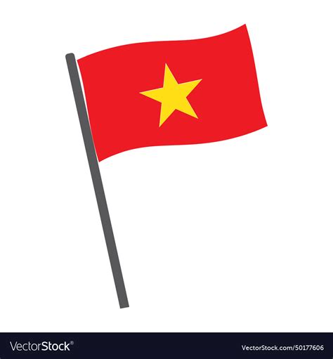 Vietnam flag icon Royalty Free Vector Image - VectorStock