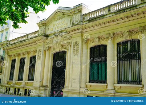 Banque De France Sign Brand and Logo Text in Facade Official Building ...