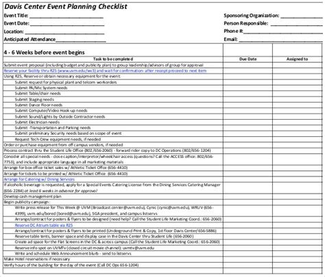 Event Checklist Template - 12+ Free Word, Excel, PDF Documents Download ...