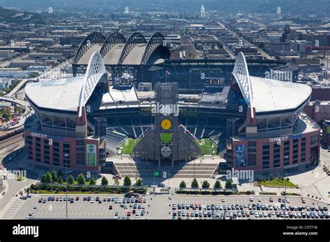 Qwest Field from Smith Tower Seahawks stadium Stock Photo - Alamy