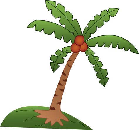 Coconut Tree Design - Free Clip Art