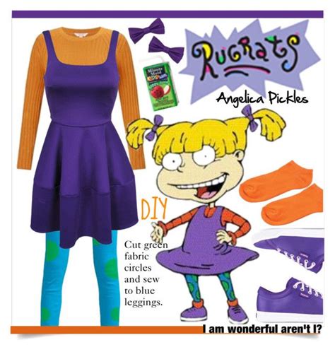 "Angelica Pickles Halloween Costume" by ambacasa liked on Polyvore featuring Tomm… | Halloween ...