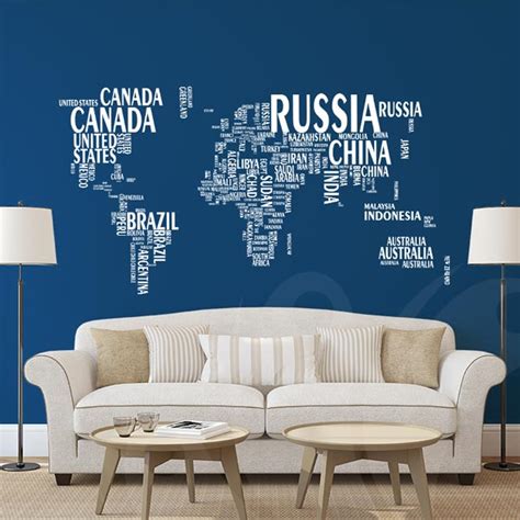 World Map Wall Decal Sticker - Wall Decals | Wall Graphics Toronto