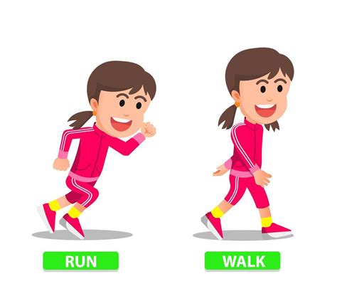 happy little girl with walking and running movements 14471533 Vector Art at Vecteezy