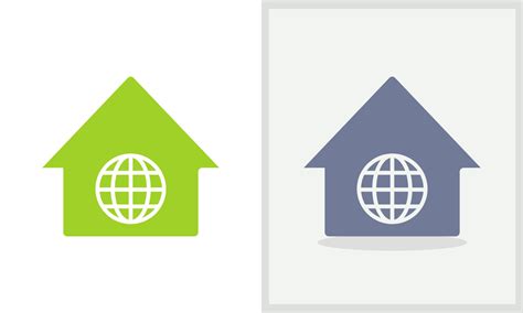 Global House logo design. Home logo with world map concept vector ...