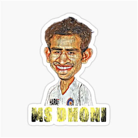 "ms dhoni cartoon illustration" Sticker for Sale by MImoulidaran | Redbubble