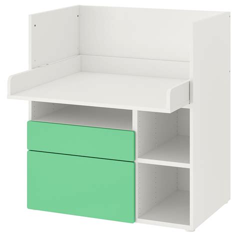 SMÅSTAD desk white green/with 2 drawers - IKEA