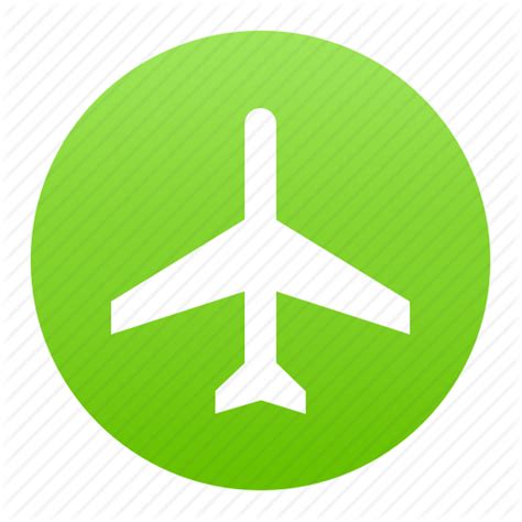 Green Circle and Airplane Logo - LogoDix