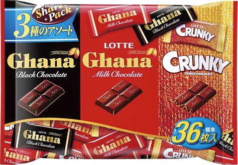 Lotte Ghana & Crunky Chocolate Pack 134g (Japan Import): Amazon.ca: Grocery