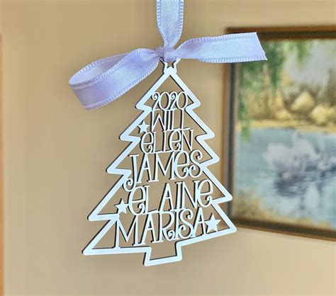 Personalised Christmas Tree, Custom Name Ornament, Custom Laser Cut ...