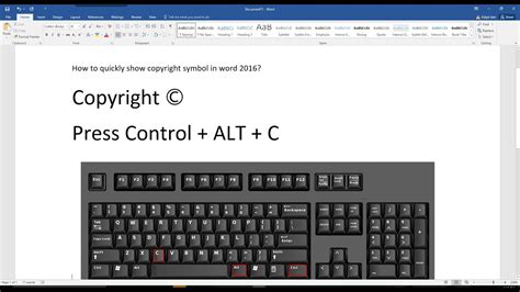 How to quickly type copyright symbol in word 2016? @office365 #microsoftword - YouTube