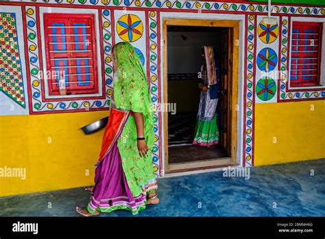 India, Gujarat, Kutch, Hodka village, Meghwal ethnic group Stock Photo ...