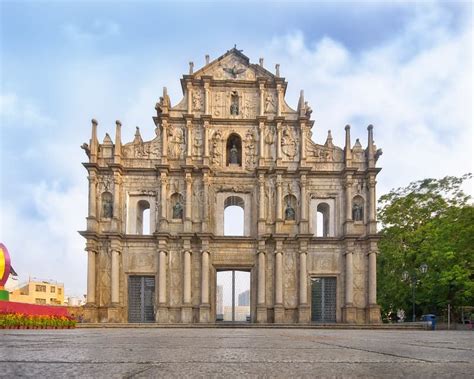 Ruins of St. Paul`s Church in Macau Stock Image - Image of festive, cathedral: 84287229