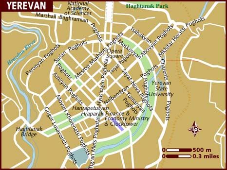 Map of Yerevan