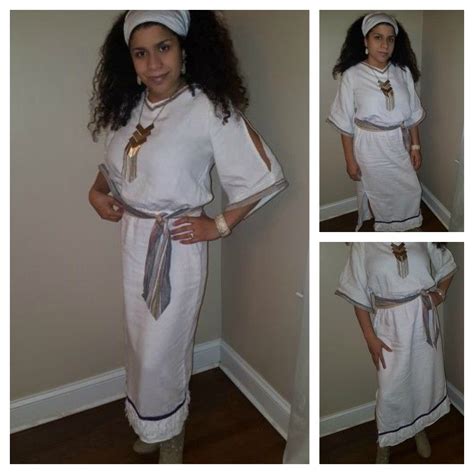 Hebrew israelite linen dress with tzitzit fringes sash | Hebrew ...