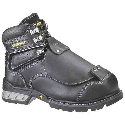 Men's CAT Ergo Flexguard Steel Toe Work Boots, Black - 195462, Work Boots at Sportsman's Guide