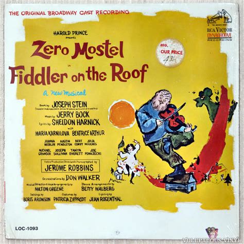 Various ‎– Fiddler On The Roof (The Original Broadway Cast Recording ...