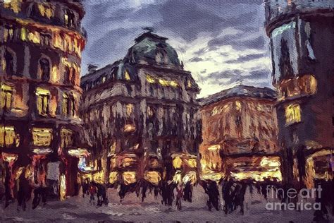 The Lights of Vienna Painting by Esoterica Art Agency