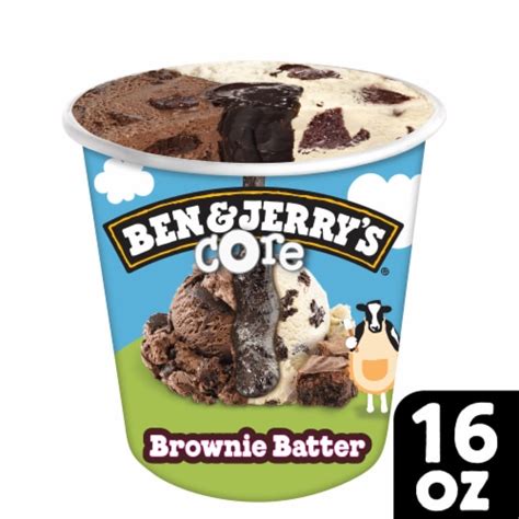 Ben & Jerry's Core Brownie Batter with Chocolate and Vanilla Ice Cream Pint, 16 oz - Kroger