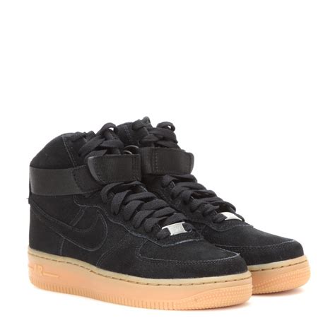 Lyst - Nike Air Force 1 Suede High-top Sneakers in Black