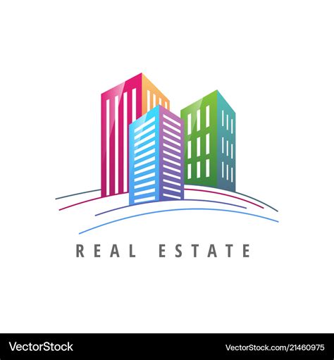 Logo template real estate apartment condo house Vector Image