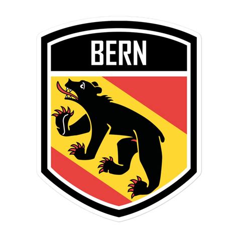 Canton of Bern Switzerland Flag Emblem Vinyl Stickers - Etsy