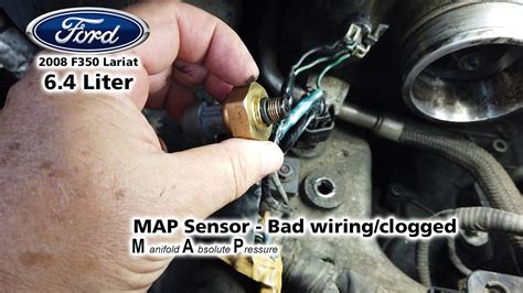 2008 F350 6.4L MAP Sensor - YouTube