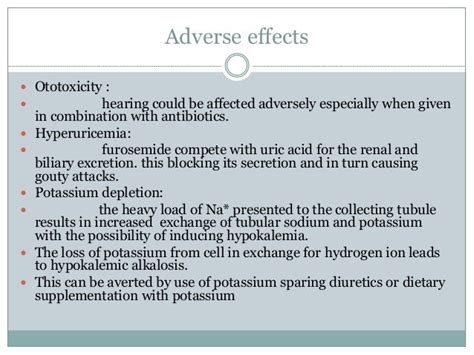 Furosemide DRUG PROFILE