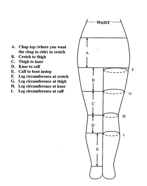 Chap Size Chart