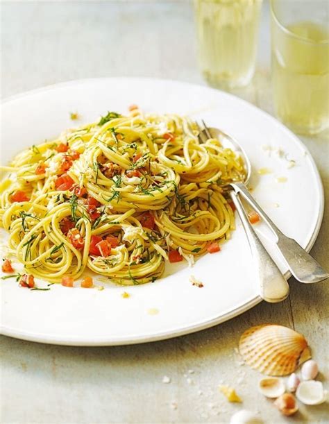 Crab linguine with parsley and chilli recipe | delicious. magazine