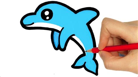 HOW TO DRAW A DOLPHIN KAWAII - YouTube