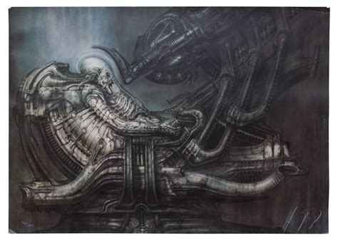 Lot Detail - H.R. Giger Signed Limited Edition Portfolio From ''Alien'' -- Six Prints Each ...