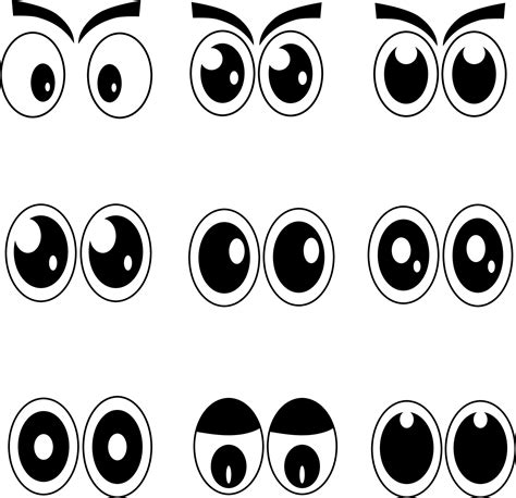 eyes set with vector cartoon style collection eye design graphic ...