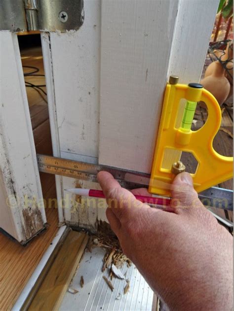 Rotted Exterior Door Frame Splice Repair - Mark Saw Line | Exterior door frame, Door frame ...