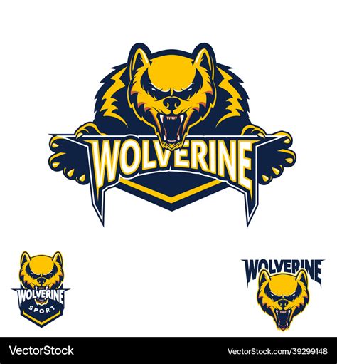 Wolverine sport symbol Royalty Free Vector Image