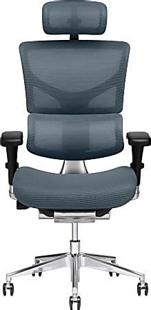 X Chair X3 Ergonomic Nylon High Back Task Chair With Headrest Gray ...