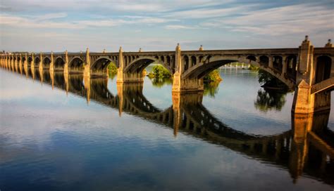 A morning view of the mighty Susquehanna River and the Veterans ...