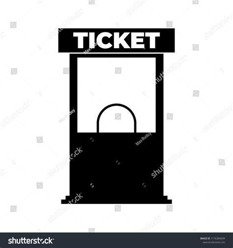 Ticket Office Icon Logo On White Stock Vector (Royalty Free) 1176385699 | Shutterstock