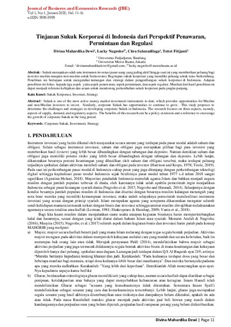 (PDF) Tinjauan Sukuk Korporasi di Indonesia dari Perspektif Penawaran, Permintaan dan Regulasi ...