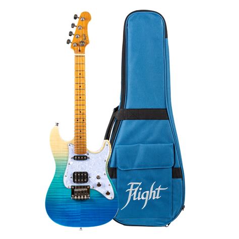 Flight Pathfinder Solid Body Transparent Blue Electric Ukulele – Flight Ukuleles