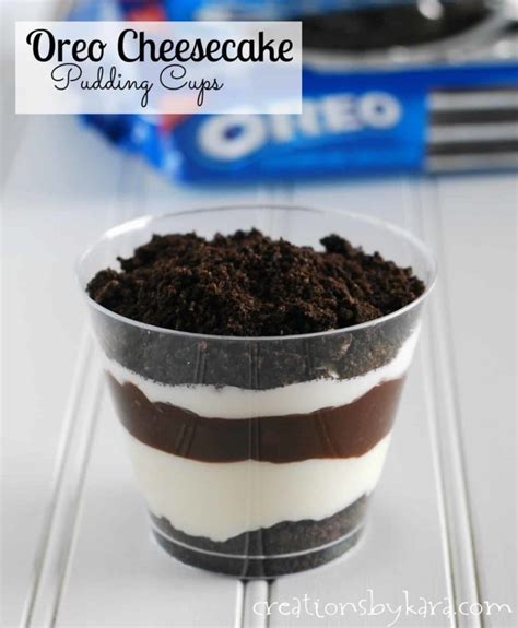 Oreo Cheesecake Pudding Cups - Creations by Kara