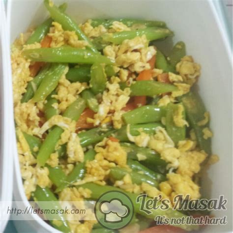 Telur Goreng Kacang Buncis Recipe | LetsMasak