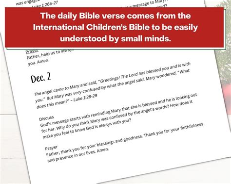 Advent Devotional for Kids Printable Christmas Devotions for Families ...