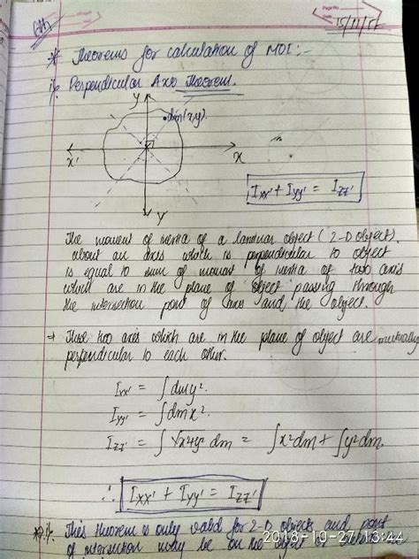 (13) State and prove theorem of parallel axes. Ans.