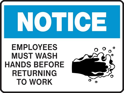 Employees Must Wash Hands Sign Printable